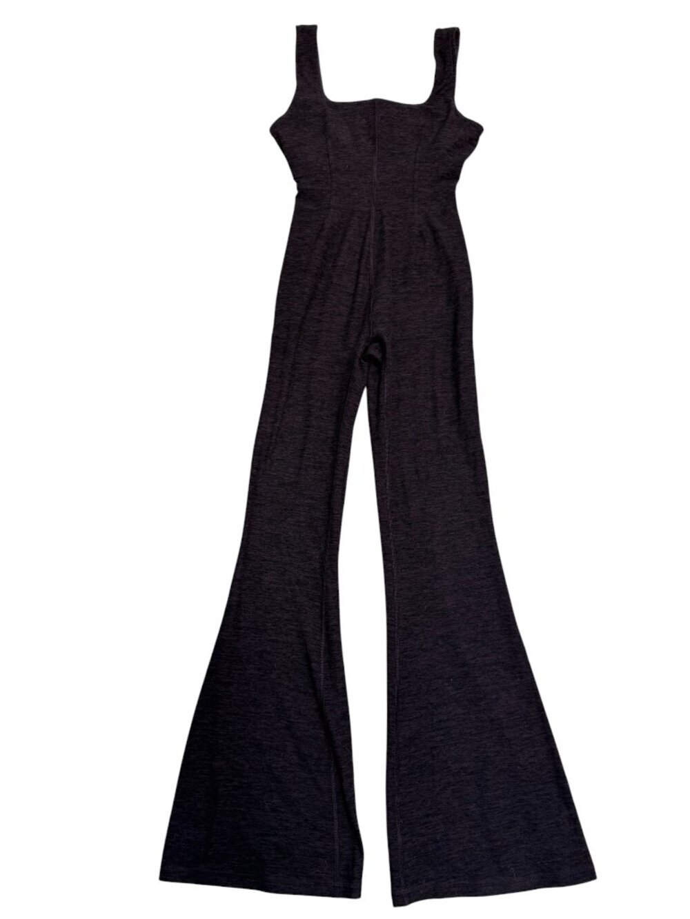 Fabletics Cozy Heather Kick Flare Jumpsuit XS NWT Purple Wide Leg Activewear